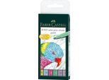 Faber Castell FC-167163 Tekenstift Faber-Castell Pitt Artist Pen Brush Etui A 6 Stuks Pastel