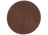 Pouf Fatto A Mano Marrone 40 X 45 Cm In Iuta