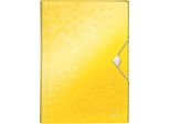 Leitz 4589-00-16 Cartella Per Progetti Leitz Wow, A4, Pp, 6 Scomparti, Giallo-Metallizzato