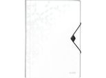 Leitz 4589-00-01 Cartella Per Progetti Leitz Wow, A4, Pp, 6 Scomparti, Bianco-Metallizzato