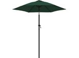 Vidaxl Ombrellone Verde 200 X 224 Cm Alluminio
