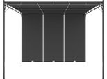Padiglione Da Giardino Con Tenda Laterale 4X3X2,25 M Antracite