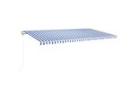 Tenda Automatica Con Led E Sensore Vento 600X350 Blu E Bianco