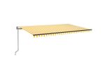 Tenda Automatica Con Led E Sensore Vento 500X300 Giallo/Bianco