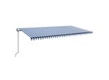Tenda Automatica Con Led E Sensore Vento 600X300 Blu E Bianco