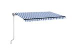 Tenda Automatica Con Led E Sensore Vento 400X350 Blu E Bianco