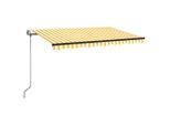 Tenda Automatica Con Led E Sensore Vento 400X350 Giallo/Bianco