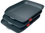 Leitz 5358-20-89 Leitz Set Di Vaschette Per Lettere, Din A4, Polistirolo, Grigio