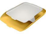 Leitz 5259-00-19 Leitz Vaschetta Per Lettere Con Organizer, Din A4, Giallo