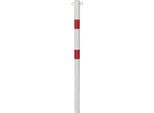 Alberts 782788 Palo Di Sbarramento Sk Standard, Da Inserire Nel Calcestruzzo, Bianco, Paletto Ø 76 Mm, Altezza Dal Suolo 100 Cm