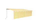 Tenda A Scomparsa Manuale Con Tenda A Rullo 5X3 M Giallo E Bianco