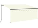 Tenda Da Sole Manuale A Scomparsa Con Tenda A Rullo Led 3,5X2,5 M Crema