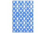 Vidaxl Tappeto Per Esterni Arakil Bianco E Blu 120X180 Cm Pp
