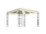 Padiglione Con Luci Led 3X3 M Tessuto Crema
