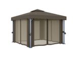 Padiglione Con Tenda 3X3 M Taupe Aluminium