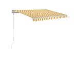 Vidaxl Tenda Automatica Con Led E Sensore Vento 300X250 Cm Giallo/Bianco