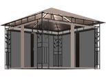 Padiglione Con Zanzariera E Luci Led 3X3X2,73 M Taupe