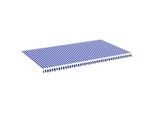 Vidaxl Telo Da Sole Blu E Bianco 6X3,5 M