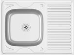 Vidaxl Set Lavello Con Scolapiatti Argento 800X600X155 Mm In Acciaio Inox