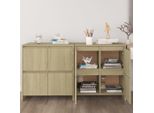 Credenze 2 Pezzi Rovere Sonoma 70X41X75 Cm Materiale A Base Di Legno
