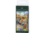 Faber-Castell Pitt Artist Pen Pennello A Inchiostro - Estate - Confezione Da 6 Pezzi