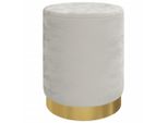 Vidaxl Sgabello Rotondo In Velluto Grigio Chiaro 31 X 37 Cm