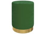 Vidaxl Sgabello Rotondo In Velluto Verde 31 X 37 Cm