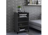 Vidaxl Credenza Grigio Lucido 57X35X90 Cm Materiale A Base Di Legno