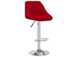Vidaxl Sgabello Da Bar In Velluto Rosso Vino