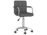 Vidaxl Sedia Da Ufficio Girevole In Tessuto Grigio Scuro