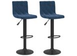 Vidaxl Sgabello Da Bar 2 Pezzi. Velluto Blu