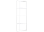 Vidaxl Porta Scorrevole Esg In Vetro E Alluminio 76X205 Cm Bianco