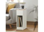 Sobuy Comodino Stretto Comodino Con Cassetto E Ripiano Comodino Per Camera Da Letto Bianco L20 X P35 X H60Cm FBT111-WN