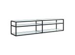 Vidaxl Mobile Tv Bianco Effetto Marmo 180X40X40,5 Cm Vetro Temperato