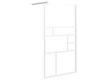 Vidaxl Schermo Doccia Per Cabina Doccia 115X195 Cm Esg Vetro Bianco