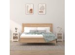 Comodini 2 Pz. Bianco 40X35X55 Cm In Legno Di Pino Massiccio