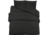 Vidaxl Set Di Biancheria Da Letto Nera 200X200 Cm In Cotone