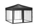 Vidaxl Tenda Pieghevole Per Feste Con Pareti Laterali Antracite 3X3 M