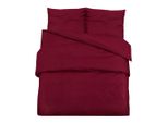 Vidaxl Set Di Biancheria Da Letto Bordeaux Rosso 135X200 Cm Cotone