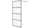 Vidaxl Schermo Doccia Per Cabina Doccia Nero 90X195Cm Vetro Esg Opaco