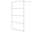 Vidaxl Schermo Doccia Per Cabina Doccia Argento 115X195 Cm Esg Vetro Chiaro
