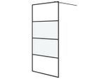 Vidaxl Schermo Doccia Per Cabina Doccia Nero 100X195 Cm Semi-Opaco Esg
