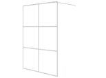 Vidaxl Schermo Doccia Per Cabina Doccia Bianco 140X195 Cm Esg Vetro Chiaro