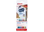 Edding 1340-6 1340 Astuccio Per Penne Con Punta In Fibra Brushpen Metallic - 6 Pezzi, Assortiti