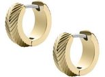 Fossil JF04116710 Orecchini Creole Da Donna Harlow Linear Texture In Acciaio Inossidabile Tono Oro