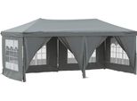 Vidaxl Tenda Pieghevole Per Feste Con Pareti Laterali Antracite 3X6 M