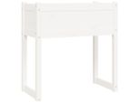 Vidaxl Fioriera Bianca 78X40X81 Cm In Legno Di Pino Massiccio