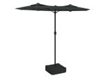 Vidaxl Ombrellone Doppio Antracite 316X145 Cm