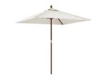 Vidaxl Ombrellone Con Palo In Legno Color Sabbia 198X198X231 Cm