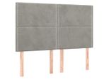 Vidaxl Testiere 4 Pz. Velluto Grigio Chiaro 72X5X78/88 Cm